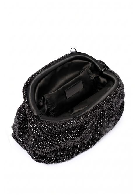 petra Pouch bag nera in maglia di cristalli TWENTY FOURHAITCH | LB10093NNR